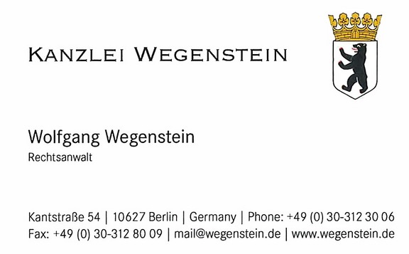 Rechtsanwalt - Wolfgang Wegenstein